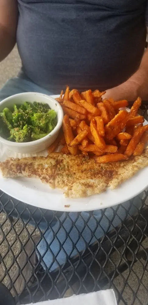 Broiled Haddock and Sweet Potato Fries